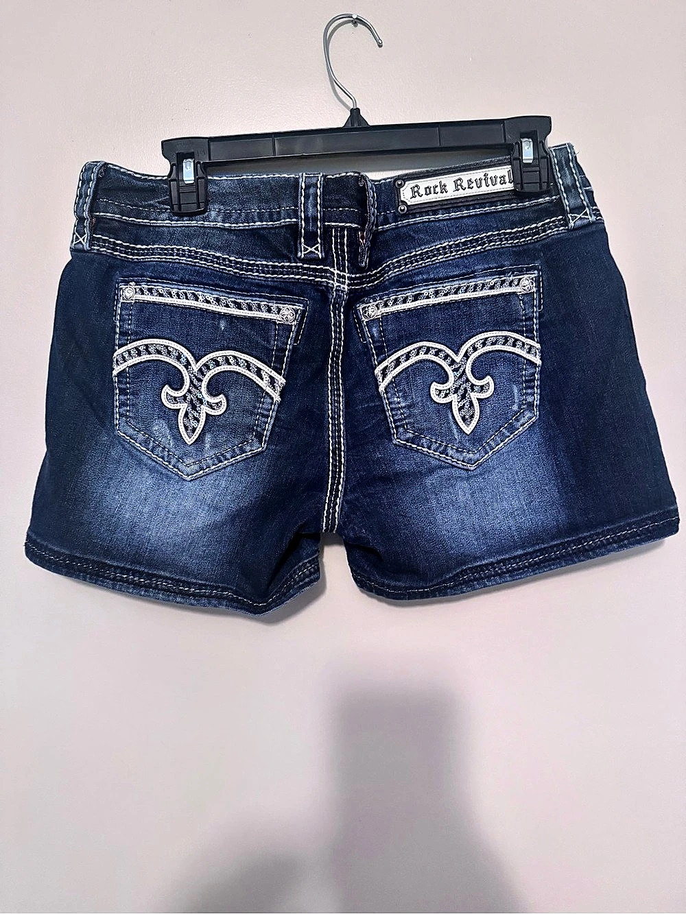 Rock Revival Alanis Denim Shorts Blue